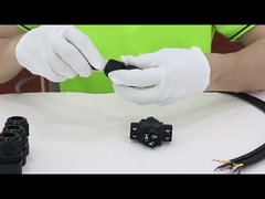 X タイプ 4 チャンネル IP68 防水コネクタ 3 - 3 ピン ワイヤに最適な極