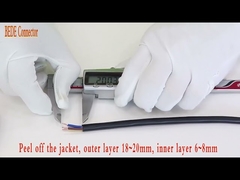 女性の防水IP68に円形のコネクターの男性を締めているPA66 M19の自己