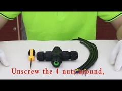 男性と女性 DB 2w2 溶接カップ 合軸電源接続器 防水 IP 68