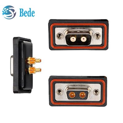 男性と女性 DB 2w2 溶接カップ 合軸電源接続器 防水 IP 68