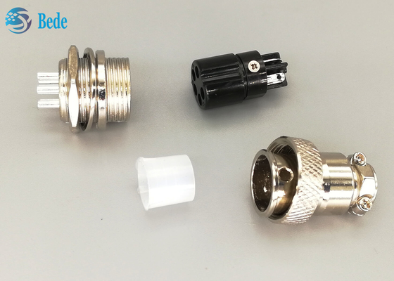 男性および女性まっすぐな銀製のめっきされたプラグGx16の航空コネクター5 Pin