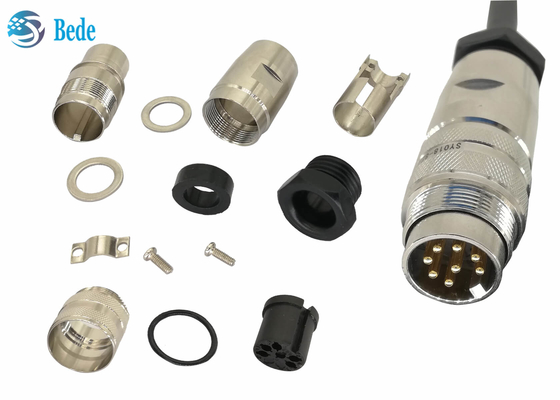 AISG C485の男性の端8ピンM16防水コネクター/自由なコネクター アセンブリ