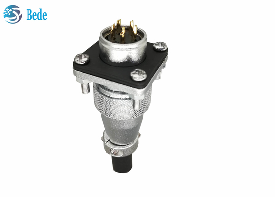 正方形のフランジおよびカバーが付いている9つの10の12の14のPin 400V 5A WS20の円コネクター