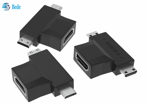 1080P金はマイクロおよび小型HDMIに1人のHDMIの中継器HDMI Aの女性に付き2人をめっきした