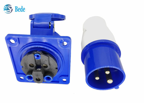 3つのピン産業プラグはおよびソケットのキットのパネル タイプ防水IP44 220-250V 16Aを取付けた