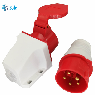 コマンドー コネクタ プラグおよびソケット IEC 60309 380-415V 16Amp 壁取り付けタイプ