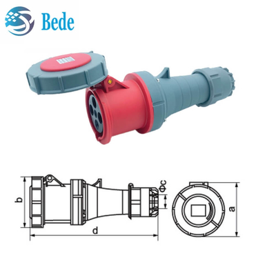 耐久性高い電流 63A / 125Amp 産業用プラグとソケット 3P+E IP67