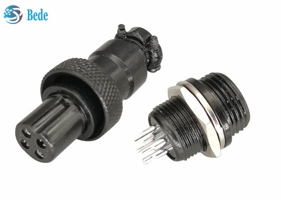 男性と女性のキット Gx12航空コネクタ 黒色亜鉛合金材料